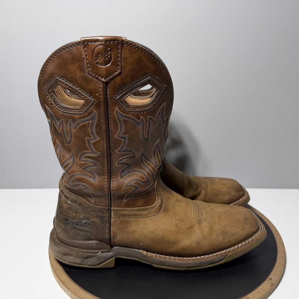 Double-H Boots Mens Size 11 D Brown Leather Western Square Toe Phantom DH5382